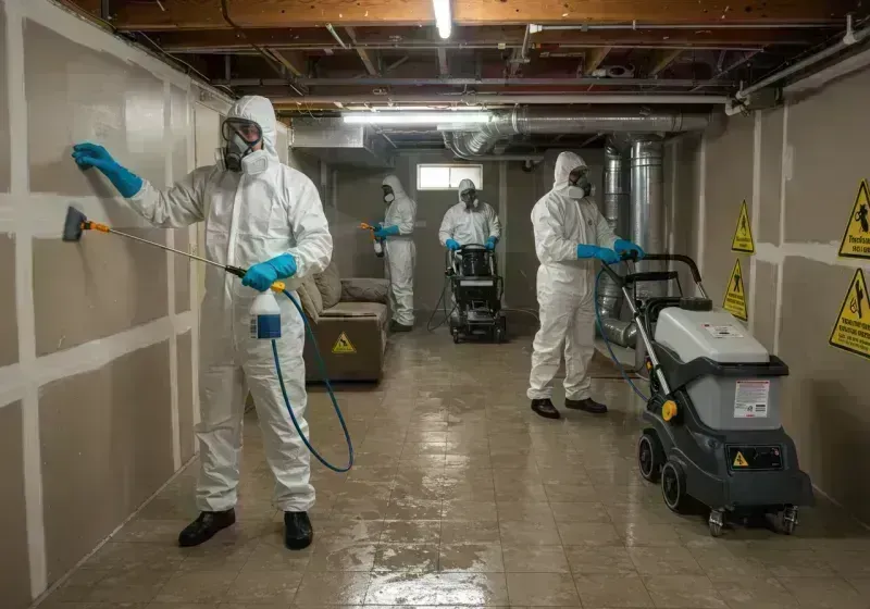 Basement Moisture Removal and Structural Drying process in Sissonville, WV